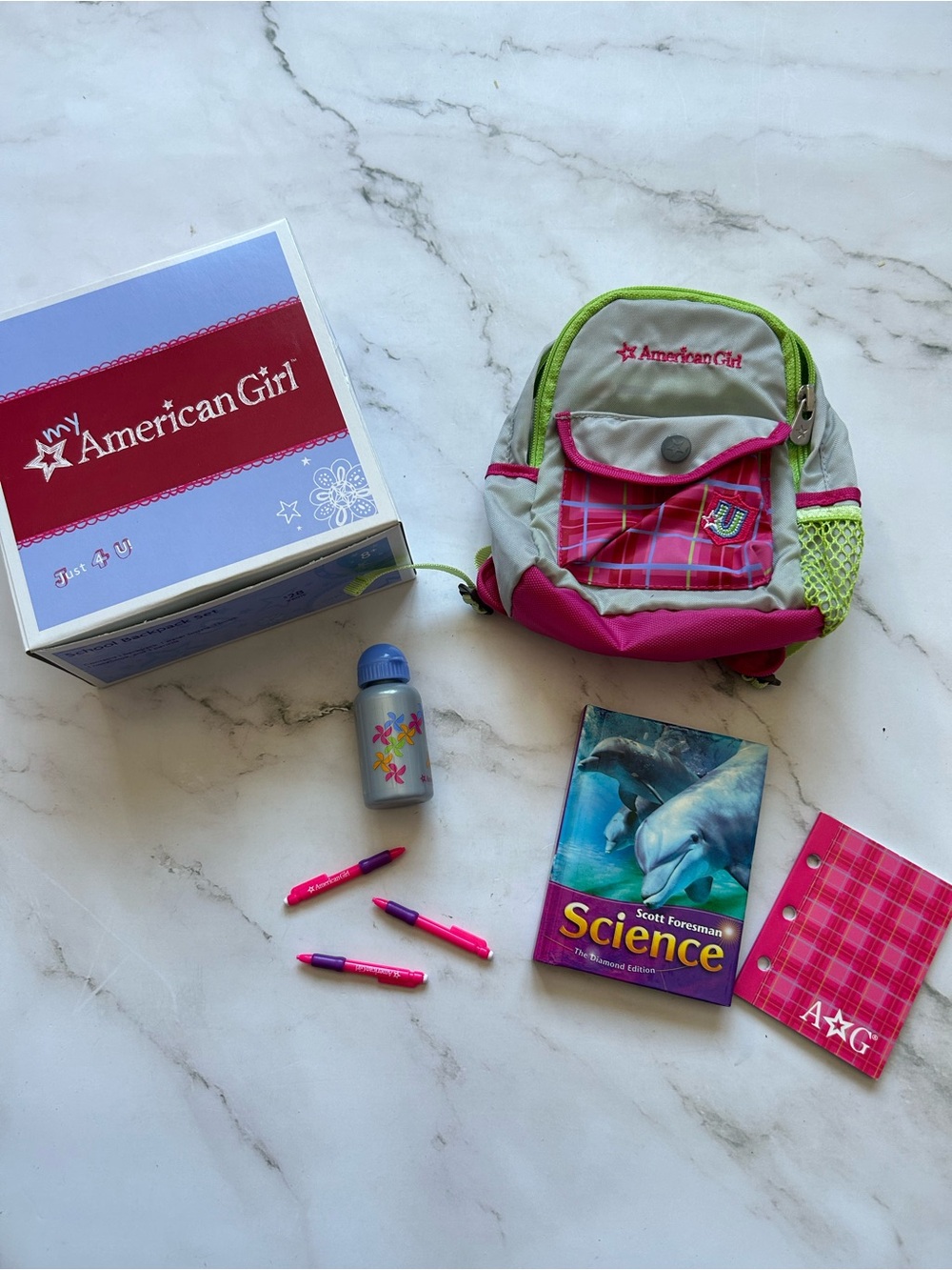 2011 American Girl My American Girl School Backpack Accessories Set V6015-RF1A